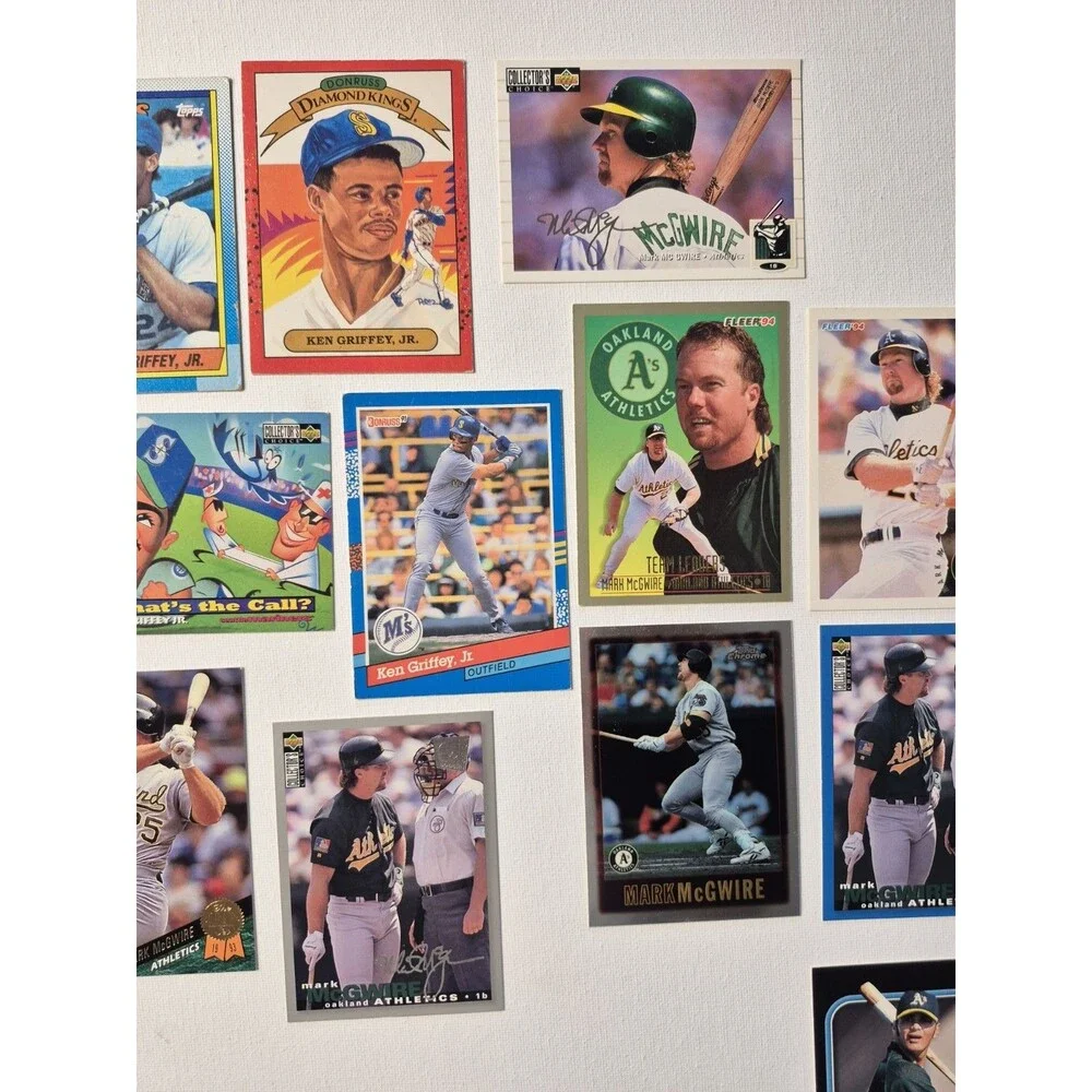 Lot of 12-15 Vintage 1990s Ken Griffey Jr & Mark McGwire Baseball Cards -...